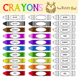 Crayons clipart - Learning colors