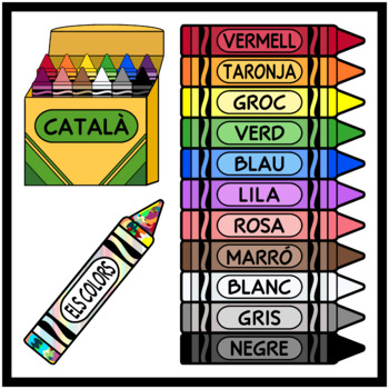 Preview of Crayons in Catalan / Colors in Catalan