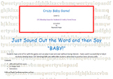 Crazy Baby Game  CVC Beginning Reading