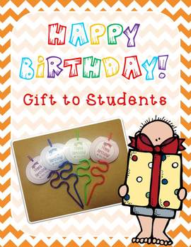 Happy Birthday Straw/Pencil Toppers by Live Love Learn with Miss Kriss