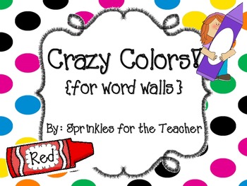 Preview of Crazy Colors {words for word walls}