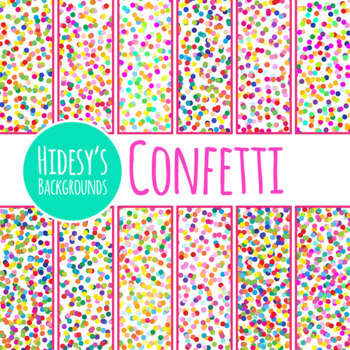 Crazy Confetti Digital Papers / Backgrounds / Patterns Clip Art Commercial