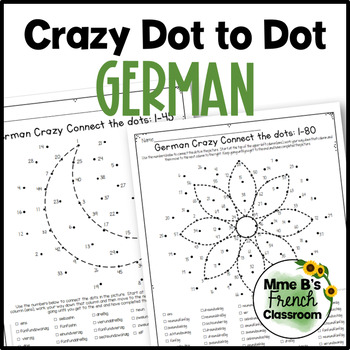 Preview of Crazy Connect the dots Dot to Dot German numbers to 80