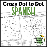 Crazy Connect the dots Dot to Dot Spanish numbers to 80
