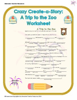 Preview of Crazy Create-a-Story A Trip to the Zoo