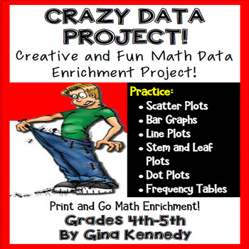 Preview of Data Project, Crazy Data Math Enrichment Project!