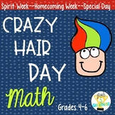 Homecoming Crazy Hair Day Math or Spirit Week Activities