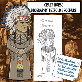 Preview of Crazy Horse Biography Trifold Graphic Organizer