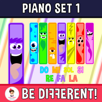 Preview of Piano Clipart Set 1 (Monsters)