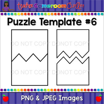 Preview of ZigZag Puzzle Template #6