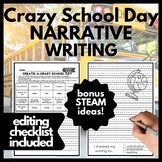 Crazy School Day Narrative Writing + Editing, Sub Plan 2nd