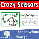 Back to School Themed SCISSORS SKILLS activities for Cutti
