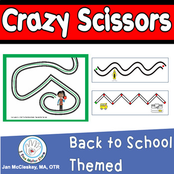 Back to School Themed SCISSORS SKILLS activities for Cutting Skills
