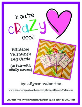 Valentine's Day Heart Silly Straws - 10ct. - Party Adventure