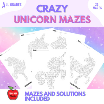 Preview of Crazy Unicorn Mazes for All Ages | Volume 1
