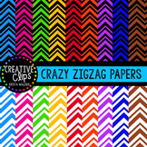 Crazy Zigzag Papers {Creative Clips Digital Clipart}