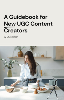 Preview of Cream Black Illustrated Guidebook For UGC Content Creators Wattpad Book Cover