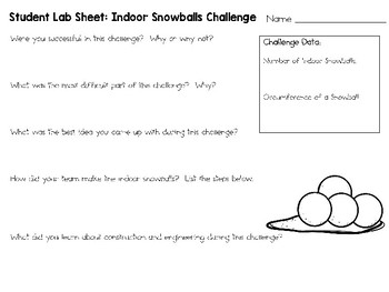 Creat a Set of Indoor Snowballs - STEM Engineering Challenge by