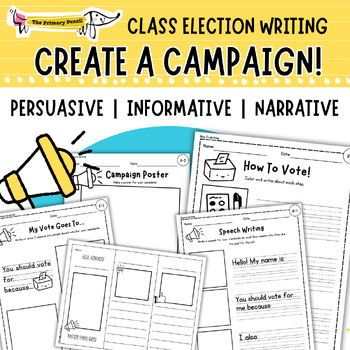 Preview of Create A Campaign! Election Day Writing | Persuasive, Informative, & Narrative
