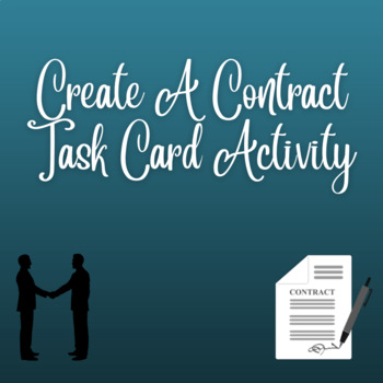 Preview of Create A Contract Task Card Activity