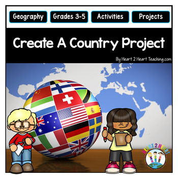 Preview of Create A Country Project: A Fun End of the Year Project Geography & Map Skills