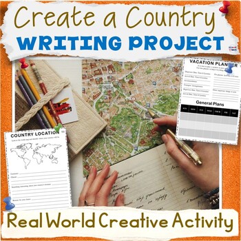 Preview of Create A Country Project Based Learning End of Year Writing Activity Packet