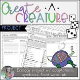 Create A Creature Ecology Project: Adaptations, Symbiosis, Food Webs