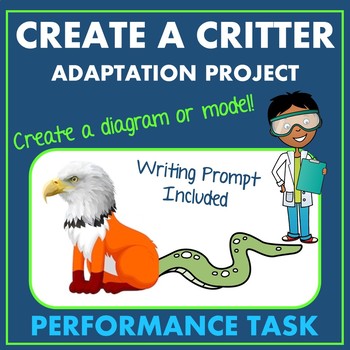 Preview of Create A Creature Animal Adaptation Ecosystem Performance Task Project-DIGITAL