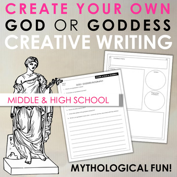 Preview of Create A God or Goddess, Creative Writing, Hero's Journey and Mythology