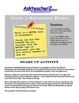 Preview of Create A Government Project