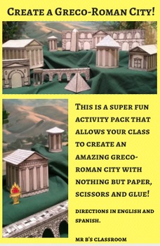 Preview of Create A Greco-Roman City! Fun Printable Templates for Greek & Roman History