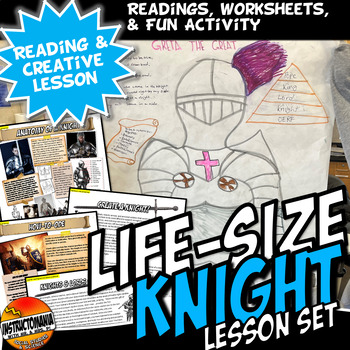 Preview of Create A Life Size Knight & Ode Battle Activity: Fun Middle Ages Lesson Plan