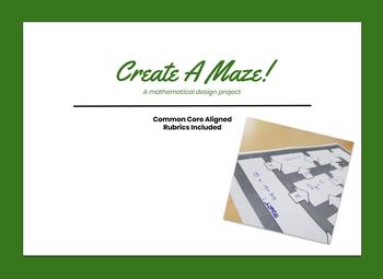 Preview of Create A Maze Project - FULLY EDITABLE--COMMON CORE
