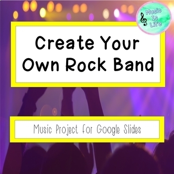 Preview of Create A Rock Band On Google Slides - Online Music Project