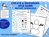 Create A Snowman Dice Game, Class Party, Interactive, Grou