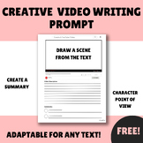Create A YouTube Scene: Reading Response ELA Writing Works