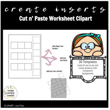 Preview of Cut n' Paste Worksheet Templates