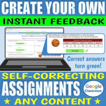 Preview of Create SELF-CORRECTING Assignments | Google Classroom