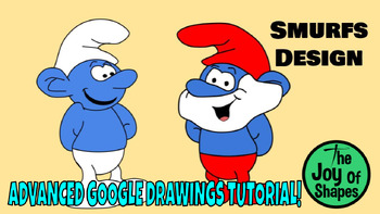 Preview of Create Smurf Designs: Advanced STEAM Lesson for Google Drawings Digital Art