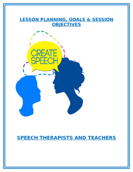 Preview of Create Speech-Special Educator: Goals, Objectives, Lesson Planning