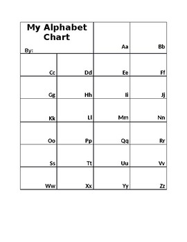 Preview of Create Your Own ABC Chart