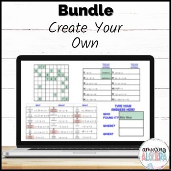 Preview of Create Your Own Amusing Algebra Custom Bundle