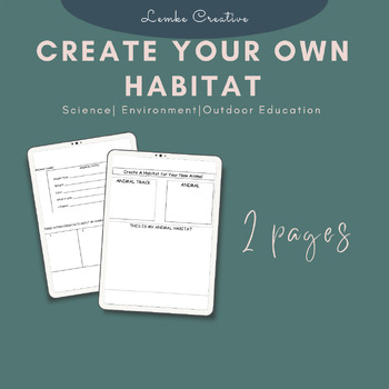 Create Your Own Animal Habitat by Lemke Creative | TPT