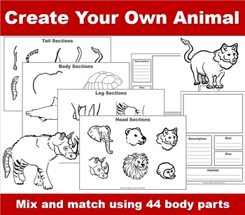 Preview of Create Your Own Animal - Mix and Match