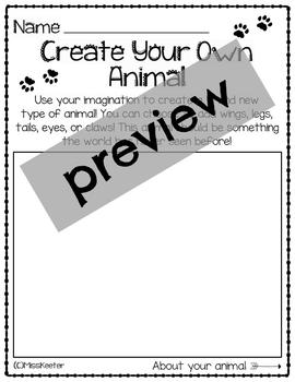 Create Your Own Animal page by Miss Keeter's Creations | TPT