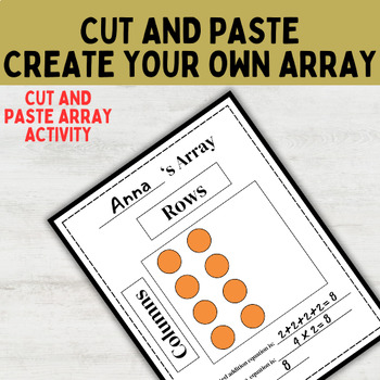 Preview of Create Your Own Array | Hands-On Array Craft | Second Grade Arrays