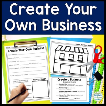 Preview of Create Your Own Business Project | Create a Business Activity | 2nd - 4th Grade
