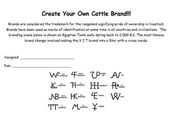 Preview of Create Your Own Cattle Brand Project