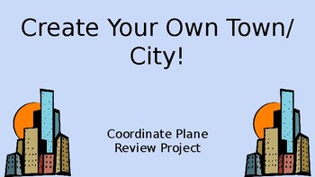 Preview of Create Your Own City/Town with a Coordinate Plane