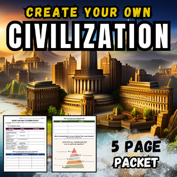 Preview of Create Your Own Civilization Activity in English and Spanish